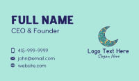 Floral Crescent Moon  Business Card Image Preview