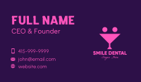 Pink Margarita Smiley Bar Business Card Design