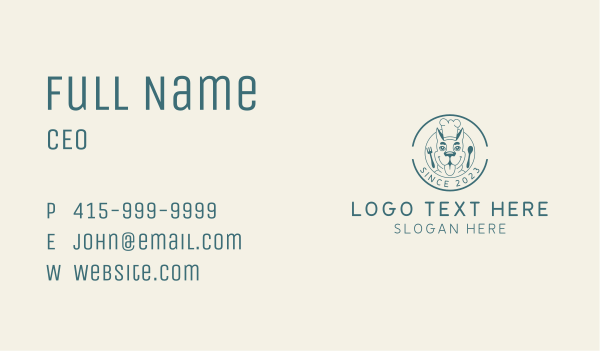 Dog Pet Food Business Card Design Image Preview