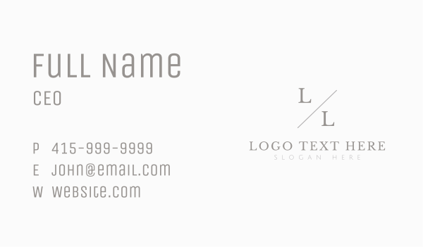 Classy Professional Lettermark Business Card Design Image Preview