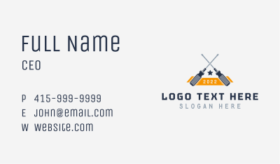 Handyman Star Screwdriver Business Card Image Preview