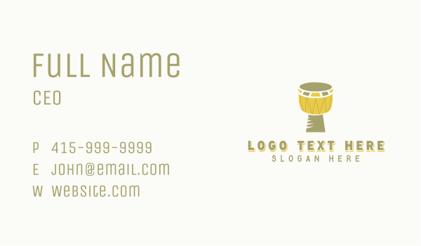 African Drum Djembe Business Card Design Image Preview