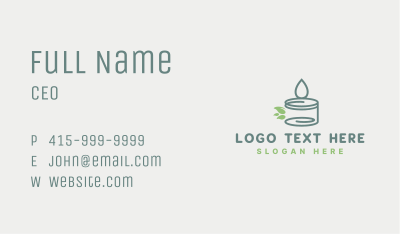 Scented Candle Leaves Business Card Image Preview