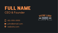 Varsity Sport Wordmark  Business Card Image Preview