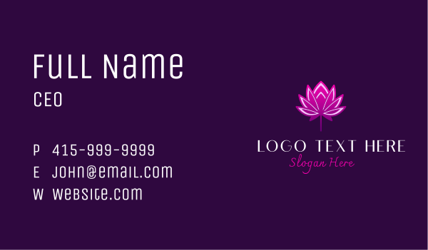 Lotus Flower Bud Business Card Design Image Preview