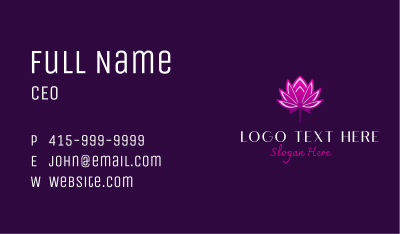 Lotus Flower Bud Business Card