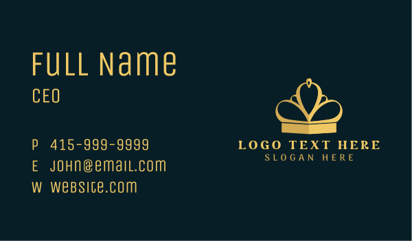 Premium Deluxe Crown  Business Card Design Image Preview