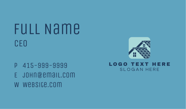 Roof Tile House  Business Card Design Image Preview
