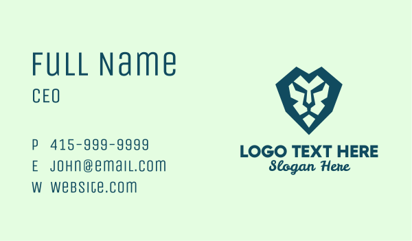 Lion Geometric Icon Business Card Design Image Preview