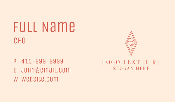 Elegant Rose Line Art  Business Card Design Image Preview