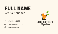 Organic Sparkling Orange Drink Business Card Image Preview