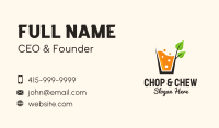 Organic Sparkling Orange Drink Business Card Image Preview