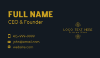 Golden Elegant Hotel Wordmark Business Card Design