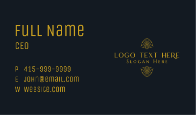Golden Elegant Hotel Wordmark Business Card Image Preview