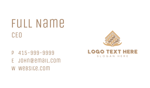 Hand Flooring Pattern Business Card Design Image Preview