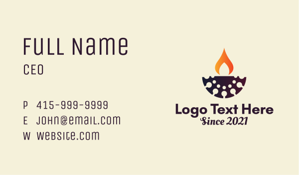 Spa Oil Lamp  Business Card Design Image Preview