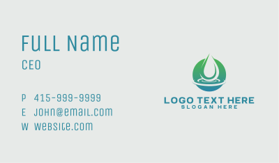 Aqua Nature Water Business Card Image Preview