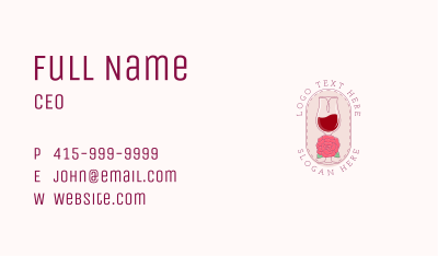 Classy Wine Rose Business Card Image Preview