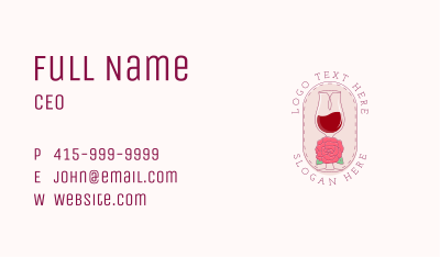 Classy Wine Rose Business Card