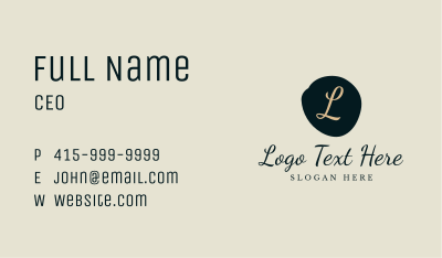 Luxury Minimalist Lettermark Business Card Image Preview