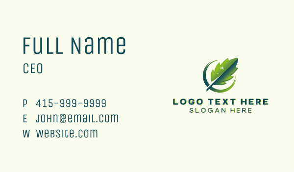 Leaf Plant Gardening Business Card Design Image Preview
