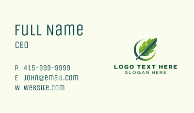 Leaf Plant Gardening Business Card Image Preview