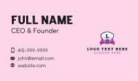 Jewel Ribbon Lettermark Business Card Image Preview