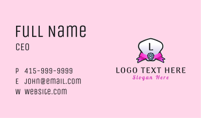 Jewel Ribbon Lettermark Business Card Image Preview