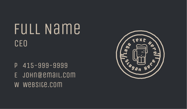 Beer Brewery Emblem Business Card Design Image Preview