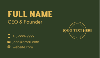 Gold Business Circle Wordmark Business Card Image Preview
