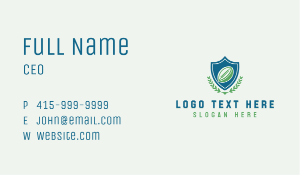 Shield Football Sports Business Card Design Image Preview
