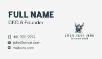 Viking Warrior Horns Helmet Business Card Image Preview