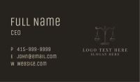 Gold Antique Balance Scale Business Card Image Preview