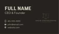 Gold Antique Balance Scale Business Card Image Preview