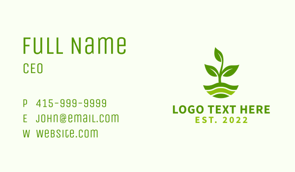 Gardening Soil Plant Business Card Design Image Preview