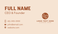 Brown Circle Digy Business Card Design