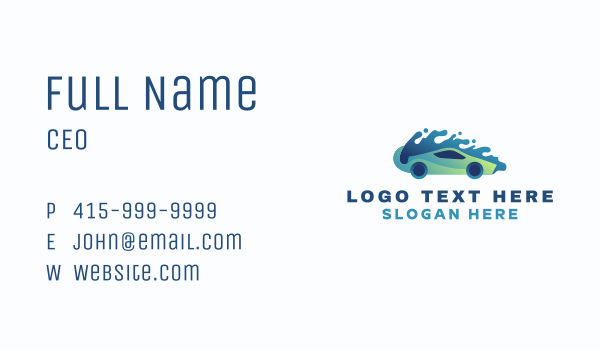Car Water Washing Business Card Design Image Preview