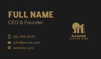 Gold Residential Building Business Card Image Preview