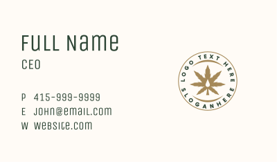Marijuana Plant Extract Badge Business Card Image Preview
