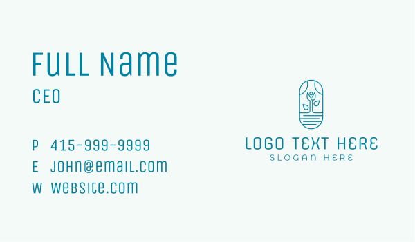 Minimal Capsule Flower Business Card Design Image Preview