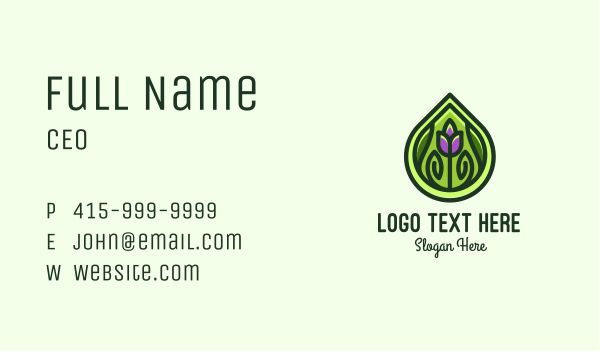 Organic Flower Leaf Business Card Design Image Preview