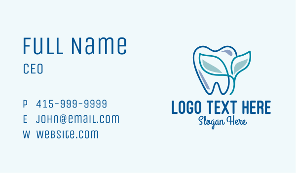 Herbal Dentist Clinic  Business Card Design Image Preview