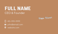 Classic White Wordmark Business Card Image Preview