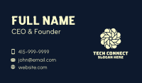 White Cyber Flower Business Card Image Preview