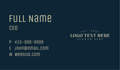 Vintage Boutique Wordmark Business Card Image Preview