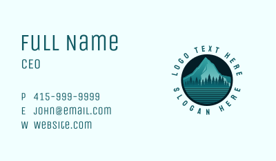 Mountain Peak Adventure Business Card Image Preview