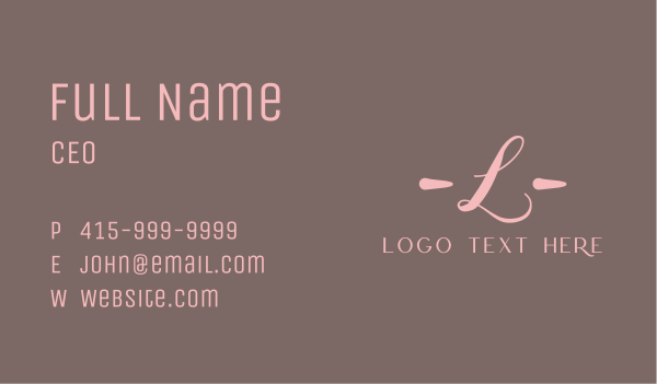 Beauty Elegant Lettermark Business Card Design Image Preview