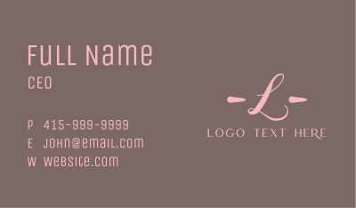 Beauty Elegant Lettermark Business Card Image Preview