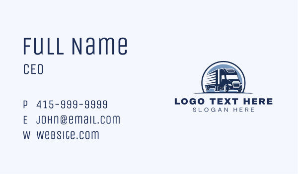 Truck Haulage Forwarding Business Card Design Image Preview