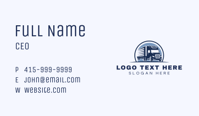 Truck Haulage Forwarding Business Card Image Preview